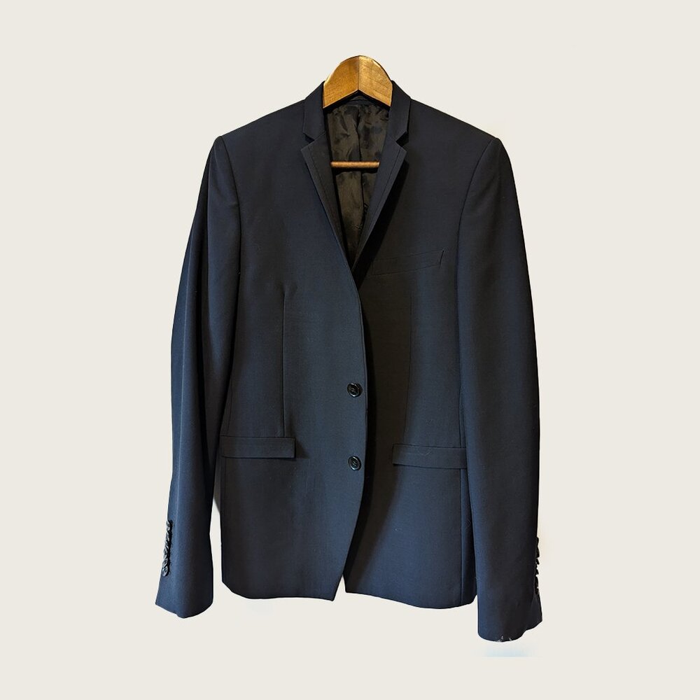 PHILIPPE DUBUC - Navy structured blazer - Sz 38